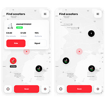 scooter sharing app for clients