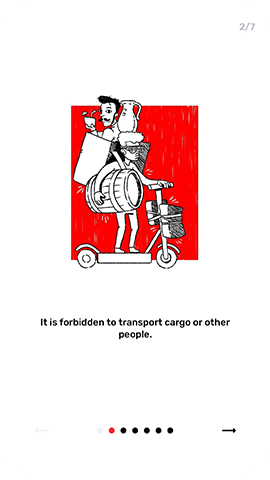 rules screen - scooter's app