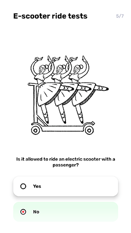 test screen - scooter's app